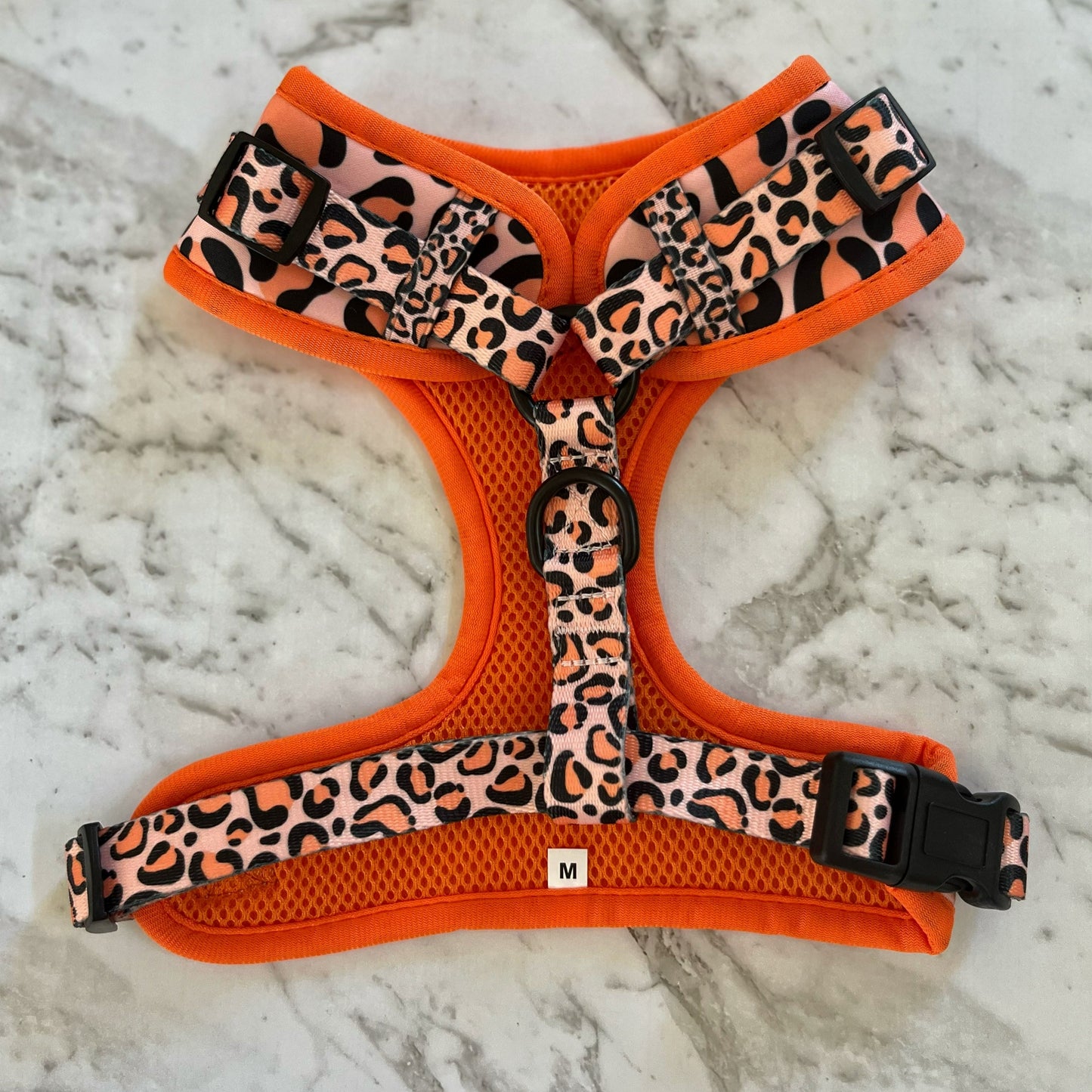 Coral Leopard Neoprene Dog & Puppy Harness 2-11kg