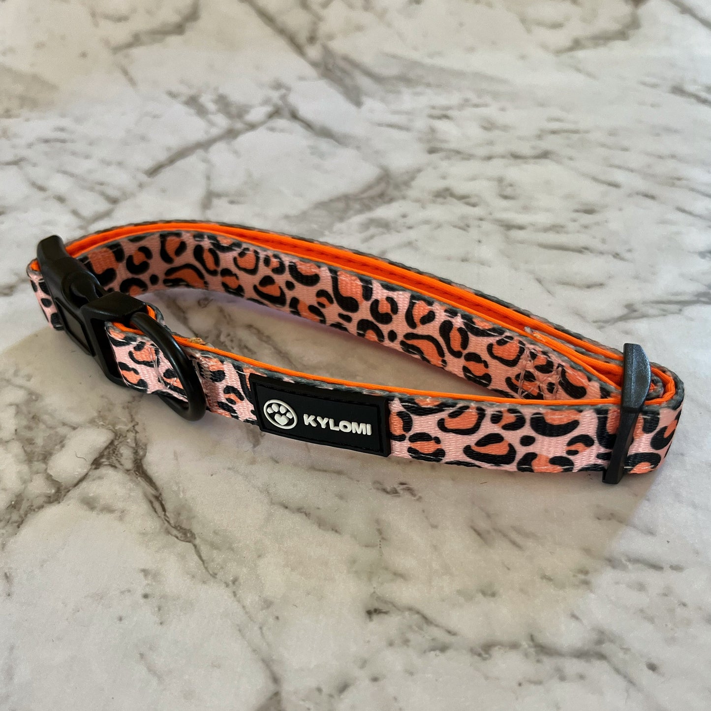 Coral Leopard Dog & Puppy Collar