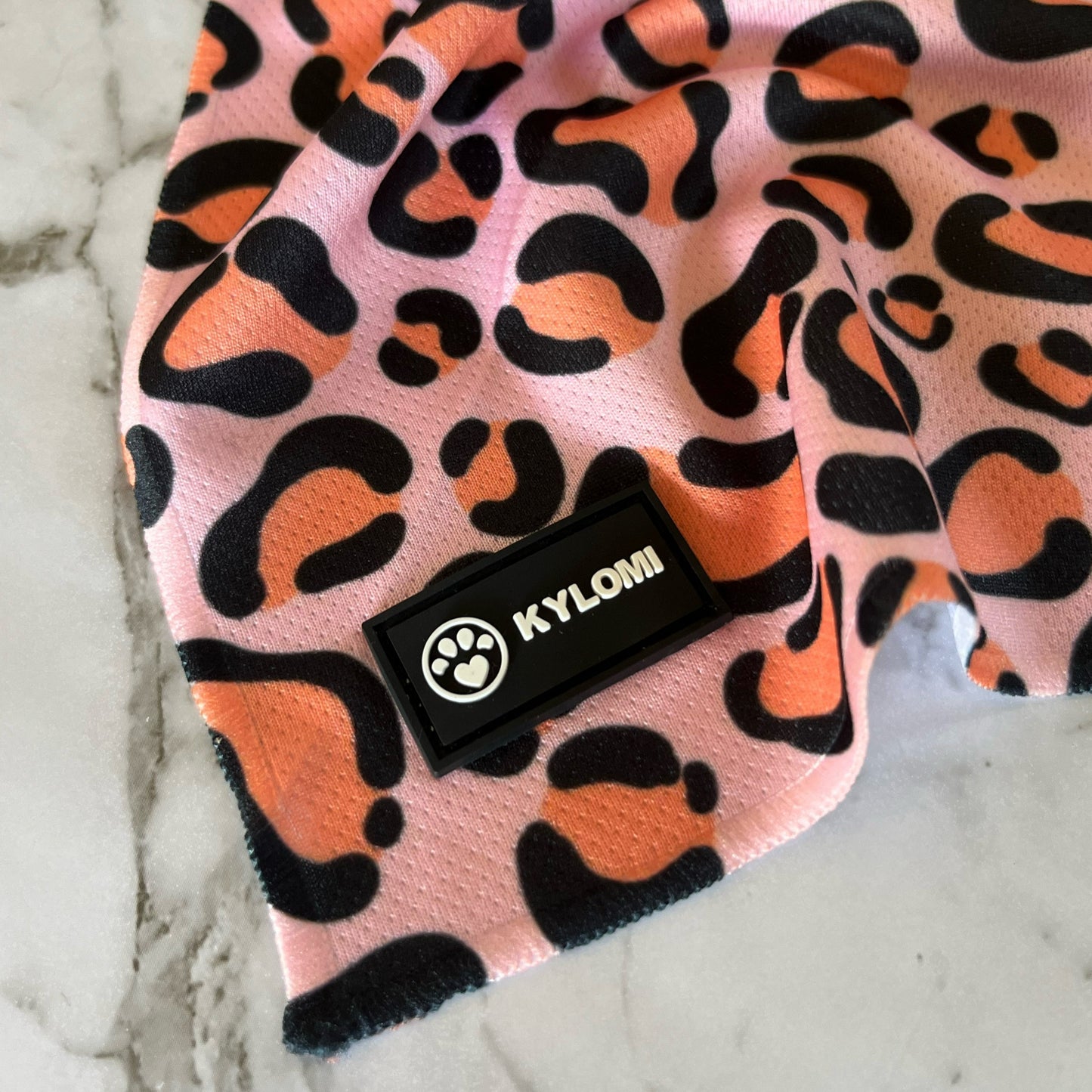 Coral Leopard Bandana